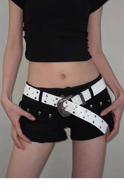Heavy Retro Rivet Belt Women's Fashion Personality High-End With Jeans 2024 New Belt Trend