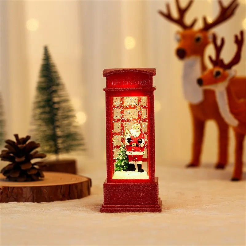 Christmas LED Candle Lantern Decorative Holiday Light Creative Tabletop Decor for Kids Window Display Festive Home Decoration