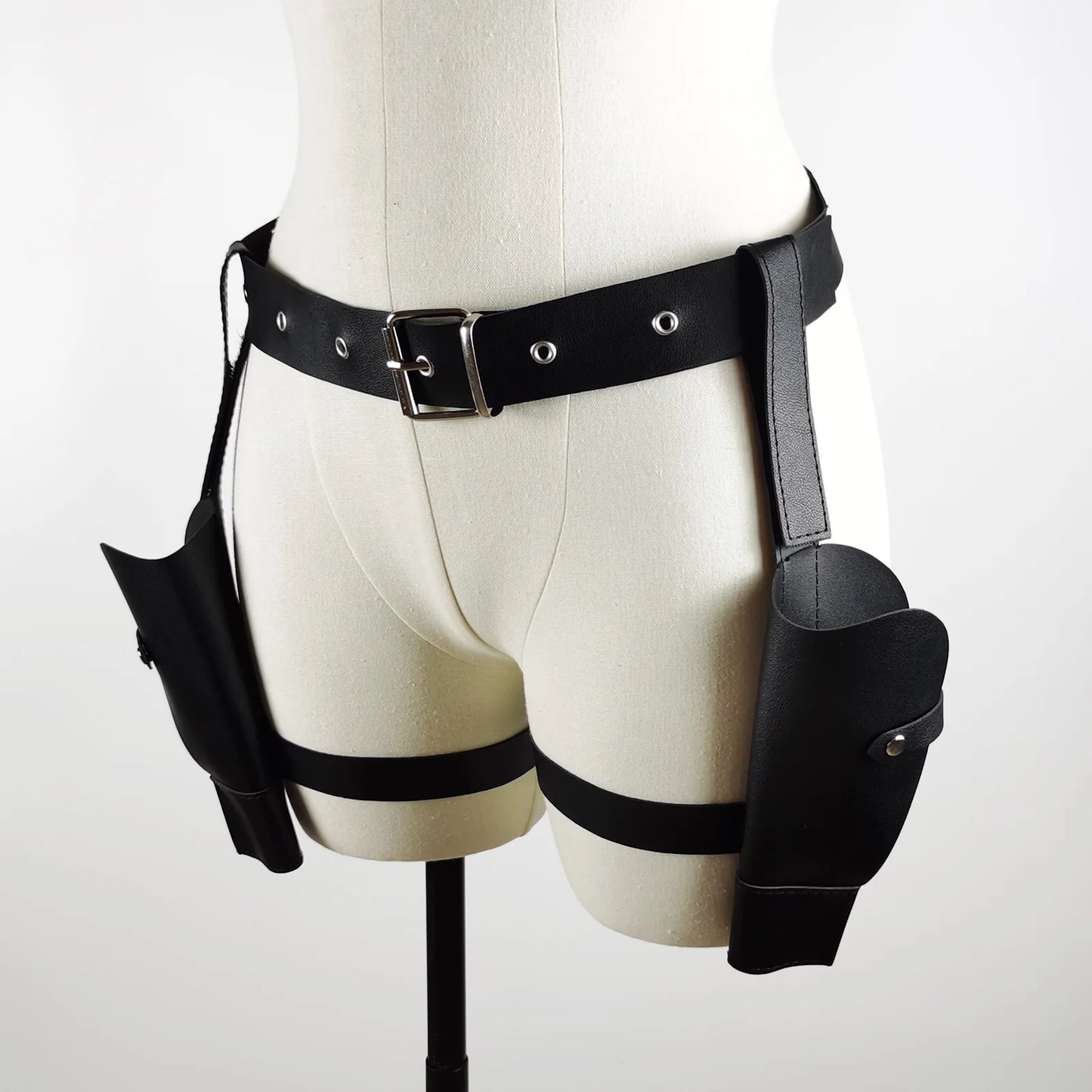 Ancient Tombs Game women Lara Gun Holster Western Denim Belt Cosplay Role-Playing guns holder band belts costumes