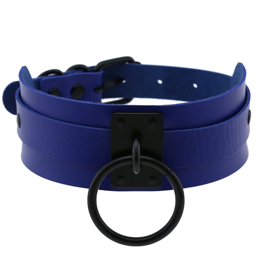 Punk Black O-Round Metal Leather Choker Collar Goth Fashion Necklaces 2025 Women Girls Rock Harajuku Emo Gothic Jewelry