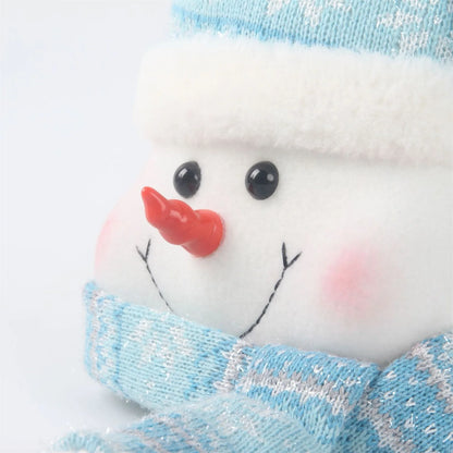 Christmas Lighted Blue Snowman Ornament Glowing Snowman Ocean Style Creative Christmas Gifts Home Door Hanging Decoration