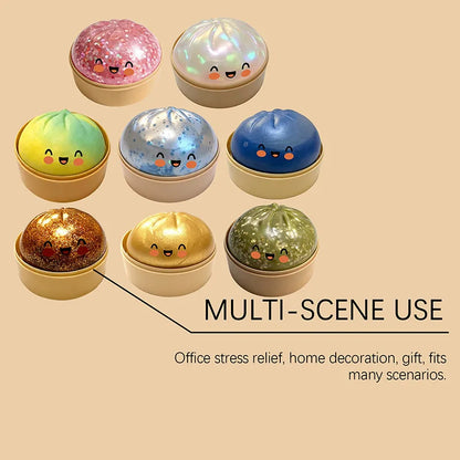 Simulation Flash Dumpling Pressure Ball Slow Rebound Soft Pinch Decompression Baozi  modeling stress relief toy birthday Gifts