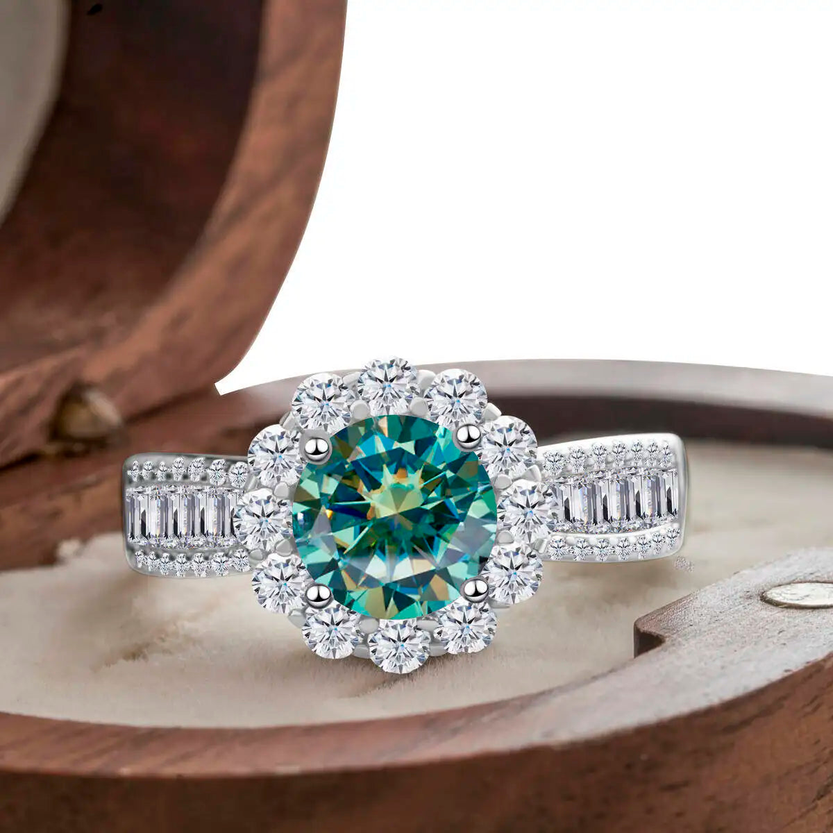 2 Carat Moissanite Ring D Color With Certificate 925 Sterling Silver Butterfly Flower Fairy Ring Engagement Gift Luxury Jewelry