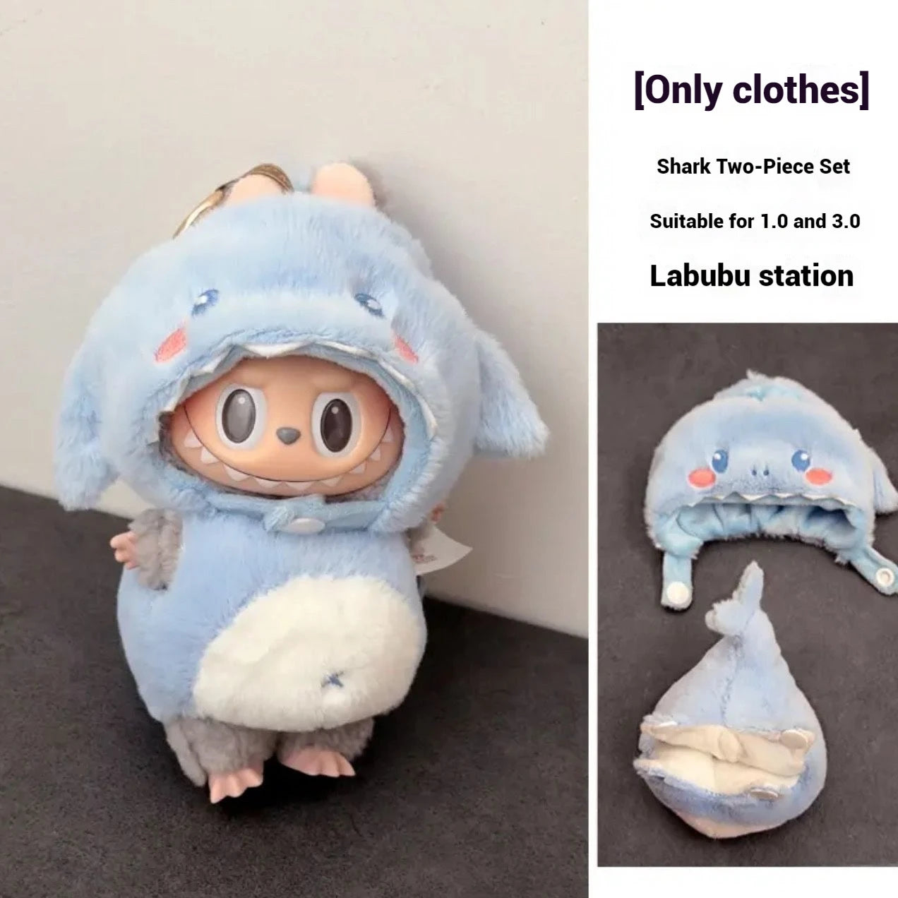 Cartoon Cute Doll Clothing For Labubu Wacky Mart Fried Shrimp Diy Doll Clothing Personalized Dressing Suitable For Labubu V1 V3