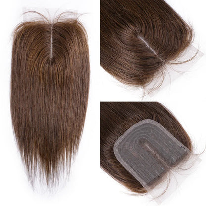 Straight 4x4 T Lace Closure Natural Black Brown Honey Blonde Indian Remy Human Hair Middle Part 10-20 inch Bobbi Collection
