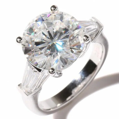 Original 100% 925 Sterling Silver Wedding Engagement Cocktail Women Luxury Drop Cuts Simulated Diamond Rings Fine Jewelry Gift