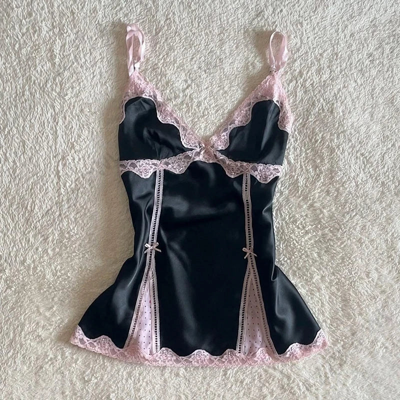 Y2K Retro Harajuku Women's Camisole Top Sexy Slim Chic Casual Crop Top Grunge Punk Hip Hop Gothic Aesthetic Emo Girls Streetwear