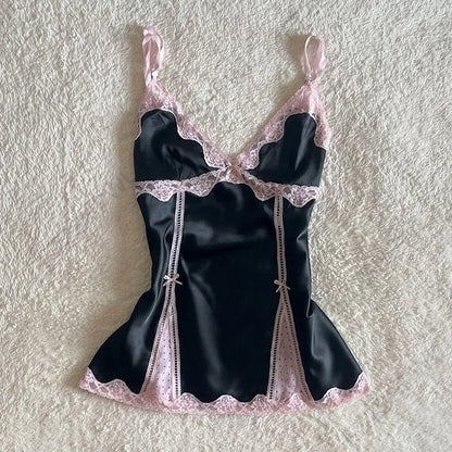 Y2K Retro Harajuku Women's Camisole Top Sexy Slim Chic Casual Crop Top Grunge Punk Hip Hop Gothic Aesthetic Emo Girls Streetwear