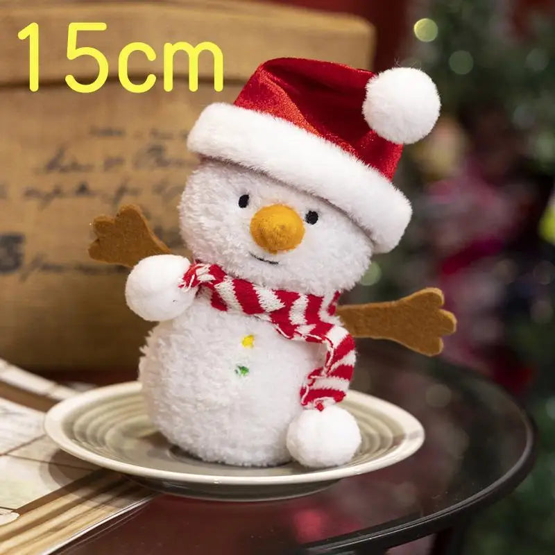 Christmas Decoration Ginger Bread Plush Pillow Stuffed Santa Claus Snowman Doll Christmas Tree Garland Cushion Best Gifts