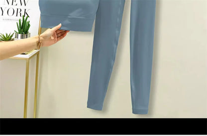 TRY TO BN Women's Tracksuit Yoga Sets Fitness Leggings Sports Bra Naked Sportwear Breathable Workout Two Pieces Suit Gym Clothes