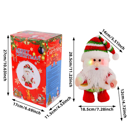 Christmas Light Music Electric Move Left And Right Elderly Ornaments Decoration Holiday Gift