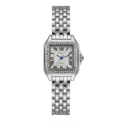 MAYZHISU Luxury Women's Watches Classic Brand Square Ladies Quartz Wristwatches Alloy Strap Business Female Clock Bracelet watch