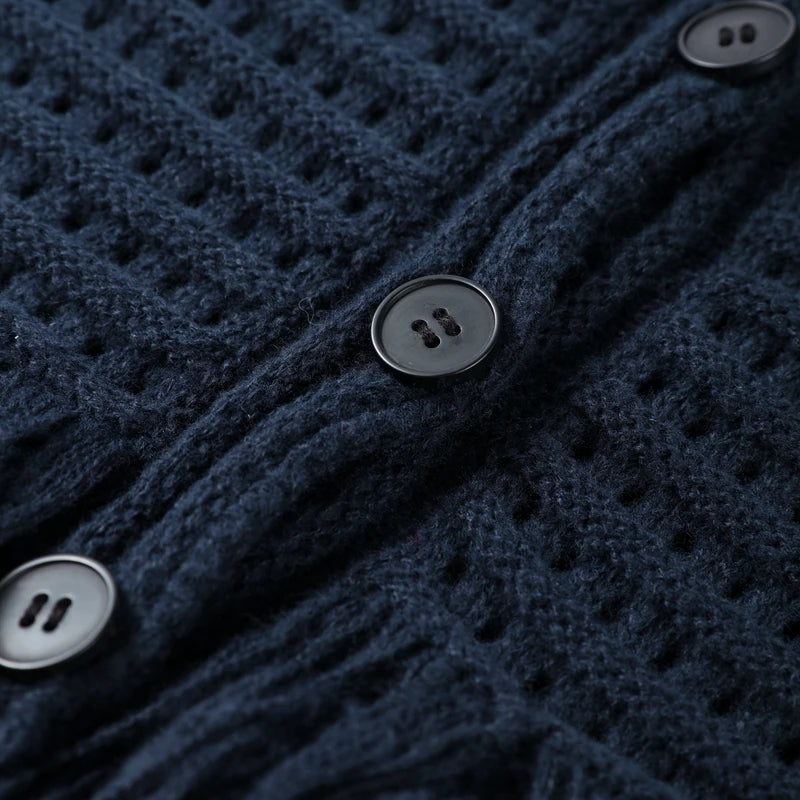 Sexy Knitted Tassel Top Skirt Women Set Dark Blue Long Sleeve Lapel Button Tops Pleated Mini Skirts 2025 Fashion Solid Lady Suit