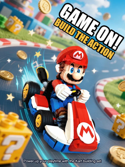 NEW 1972 PCS Racing Kart Car Building Blocks Set Kids Adults DIY Brick Kids Educational Toy Birthday Christmas Gift for collect