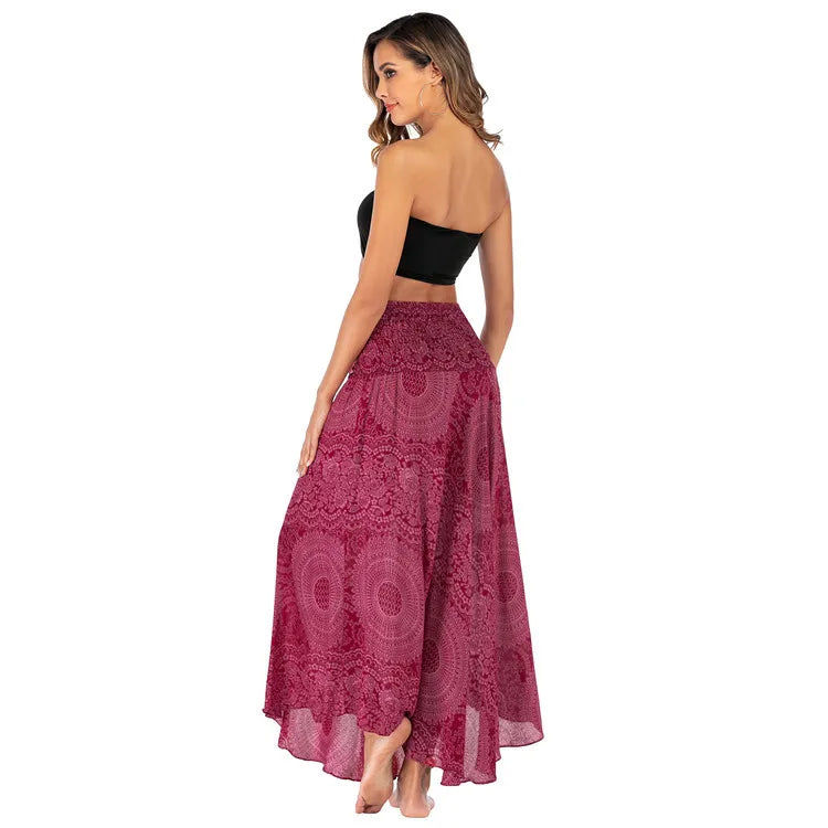 Sexy Summer Long Boho Bottom Women Skirt Vintage Casual Ropa Mujer Faldas Loose Fashion y2k Maxi Skirts Woman Clothing Saia Jupe