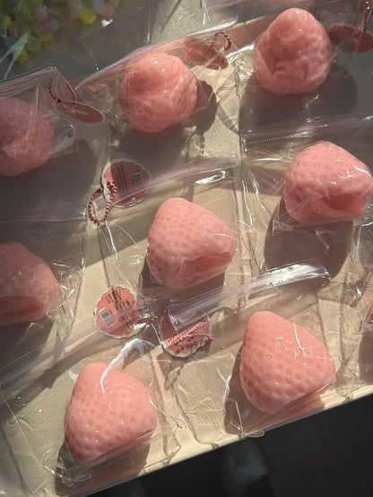 Strawberry Taba Squishy Fidget Toy, Soft Slow Rebounce Stress Relief Toy Antistress for Kids Adults Office & Party Favors Gift