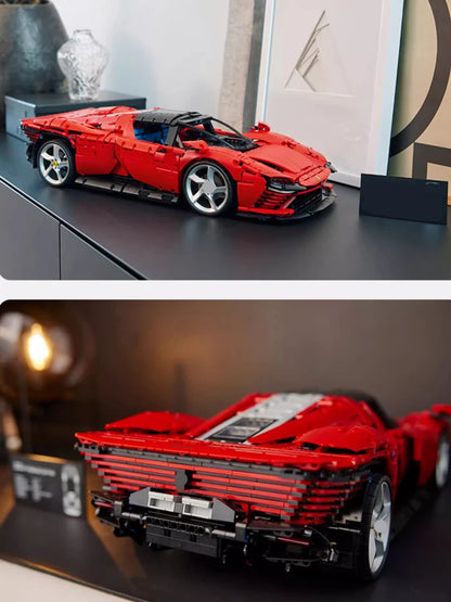 3778PCS Technical Daytona SP3 Supercar Model Building Blocks Sport Car Toys for Kids Boyfriend Birthday Gifts Compatible 42143