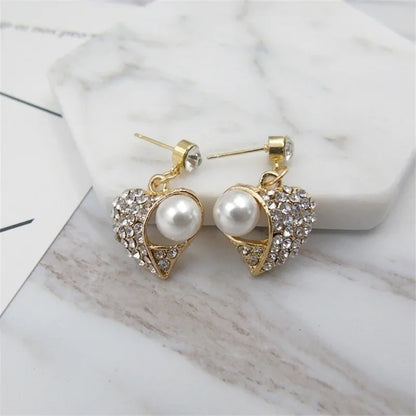 Women's fashion peach pearl jewelry set