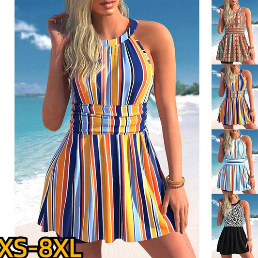 2023Swimwear Women's Beach Swimwear Fashion Print Tankini Summer Sexy Swimwear Tankiny Two Piece Beach Suit Fashion Tankini