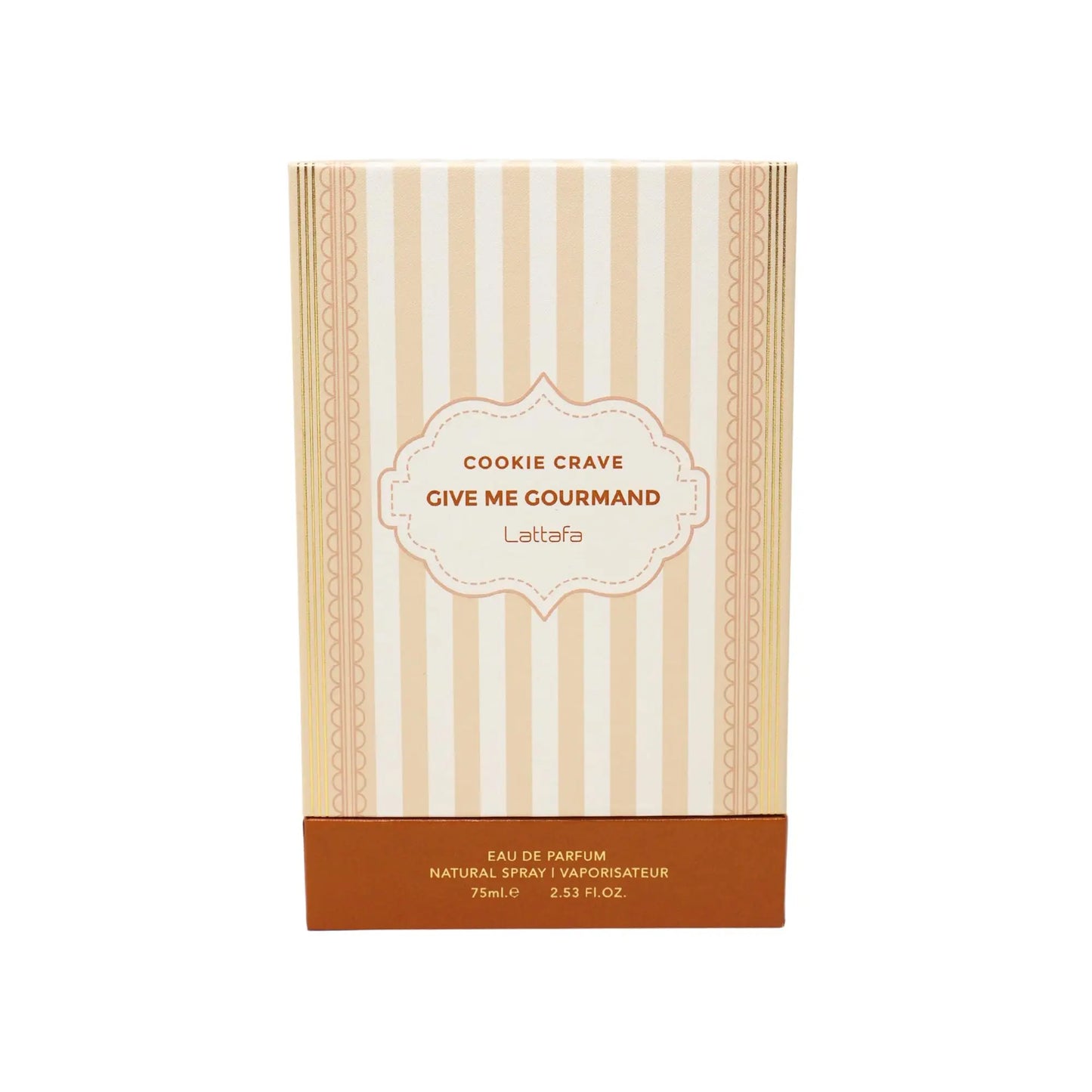 Lattafa Cookie Crave Eau De Parfum Give Me Gourmand Collection 75ml Spray Sweet Vanilla Cookie Scent Cocoa Butter Sugar Notes