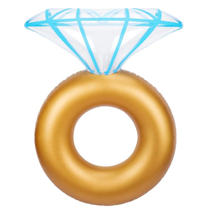 Inflatable Floating Swimming Pool float Diamond Swim ring Pool Mat Floats Tube for Valentine or Wedding Bachelorette Party