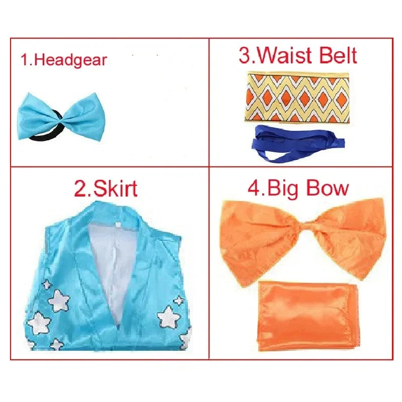 Sexy Halloween Cosplay for Adults Anime One Piece Nami Costume Costume Halloween NAMI Sexy Satin Printed Short Kimono Cosplay