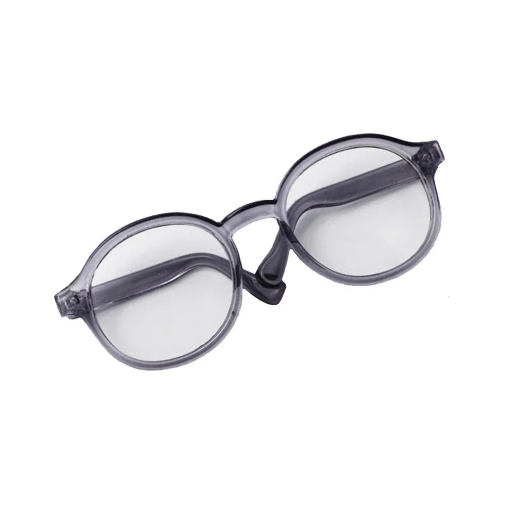 Labubu 6.5cm Transparent Plastic Glasses for 1/8 1/6 1/3 1/4 BJD for Labubu MSD Plush for EXO Doll Sunglasses