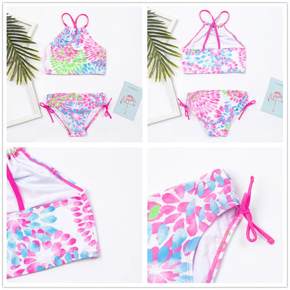 7-14Year Butterfly Print Child Bikini Set 2025 Girls Swimsuit Swimwear For Kids Summer Brazilian Teen Baby Swimming Suit Biquini