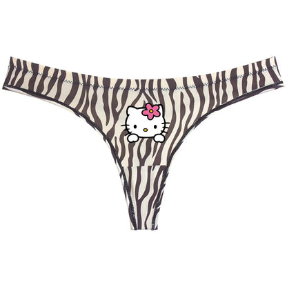 EtherealBe Hello Kitty leopard thong underwear with playful design and comfortable fit