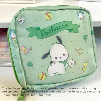 Sanrio Kuromi Storage Bag Cartoon Anime Figures Pochacco Cinnamoroll Purse Q Figural Cute Toy Bag Girls Birthday Christmas Gifts