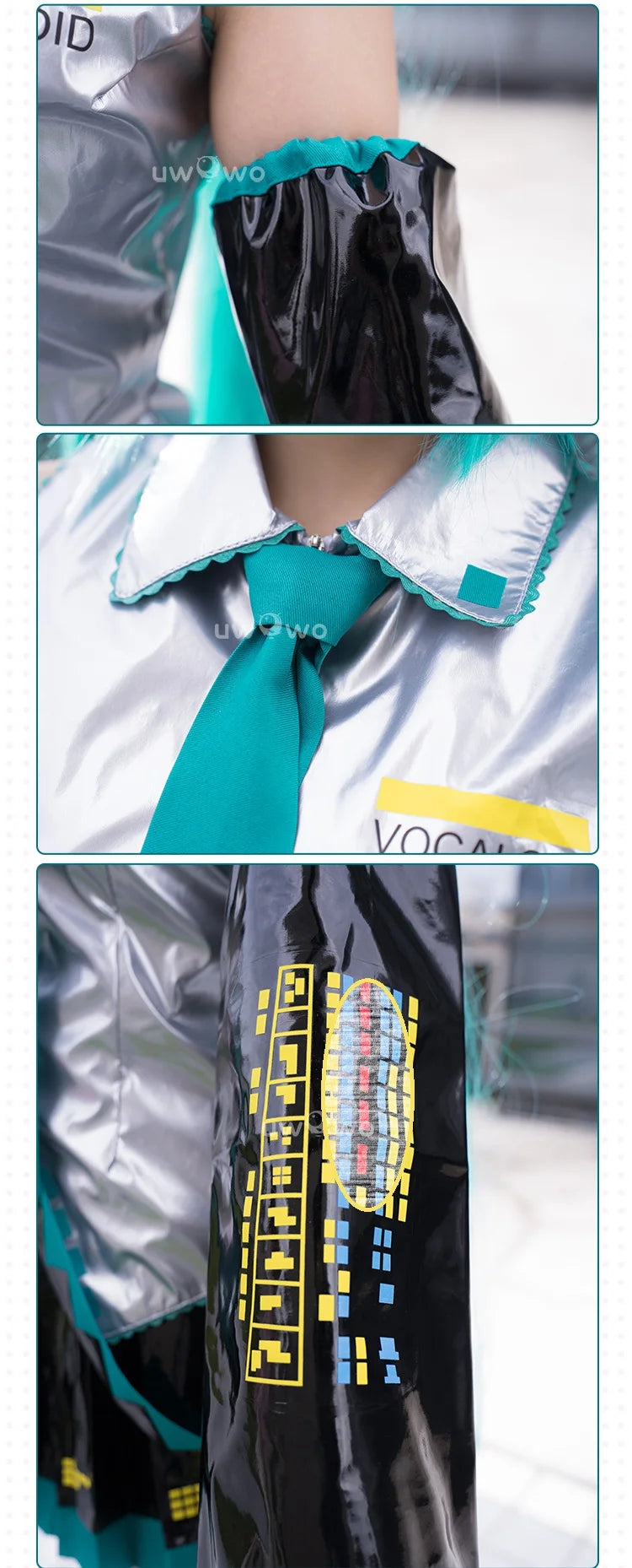UWOWO Mikku Cosplay Costume Mikku Classic Original Anime Cosplay Outfits Halloween Dress Women's Clothing Costume