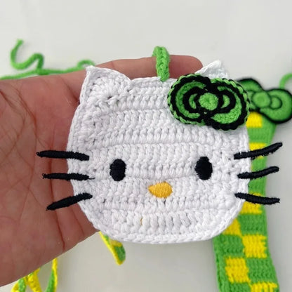 Cute Crochet Bikini Set 2 Pieces Lady's Bathing Suits Sexy Micro Bikinis Ties Swimsuit Thong Swimwear Kwaii Womens Swimming Suit