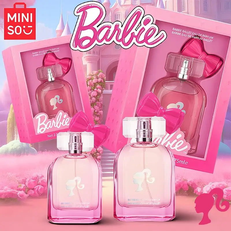 MINISO & BARBIE Women Perfume Original Floral Fruity Designer Fragrance For Woman Spray 50/75ML Girl Present Children Gift