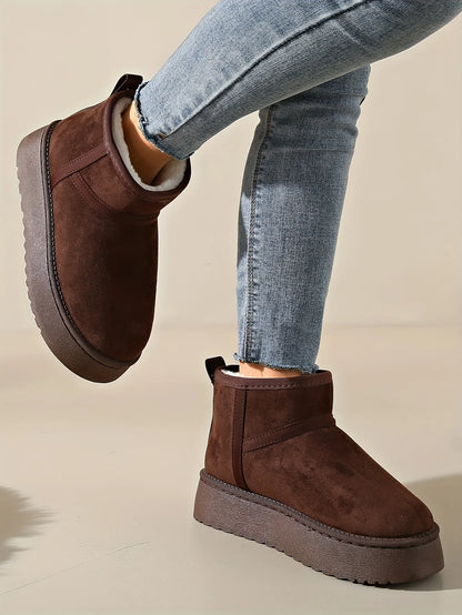 Warm Winter Snow Boots - Cozy, Thick-Soled & Unisex for Indoor Outdoor Comfort.