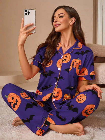 Women's Pajamas Set Pijama Pajama Sets Sleepwear Women's Home Clothes Woman Halloween Womens Suit Sleep Lounge Underwear
