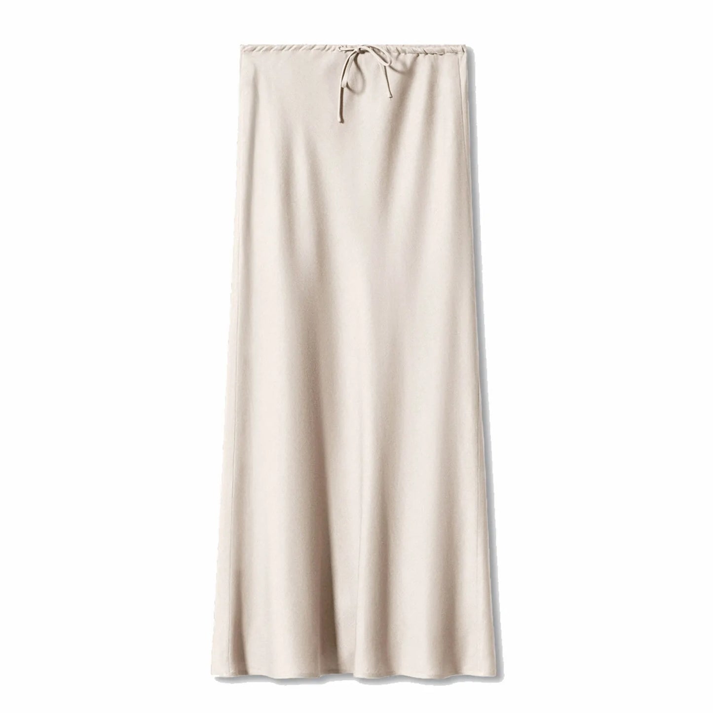 Women'S Solid Color Satin Long Dress High Waist Drawstring Dress Maternity Skirts Reflective Dress Trailing Dress Ropa De Mujer
