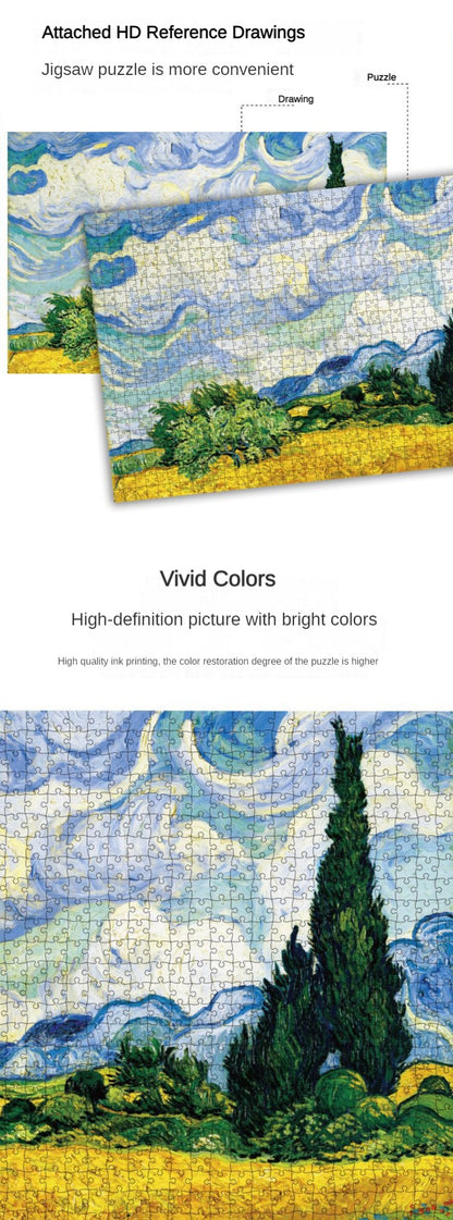 Jigsaw Puzzle 1000 Pieces for Adults Kid Monet Landscape Puzzle Toy Family Game Famous World Oil Painting Home Decoration