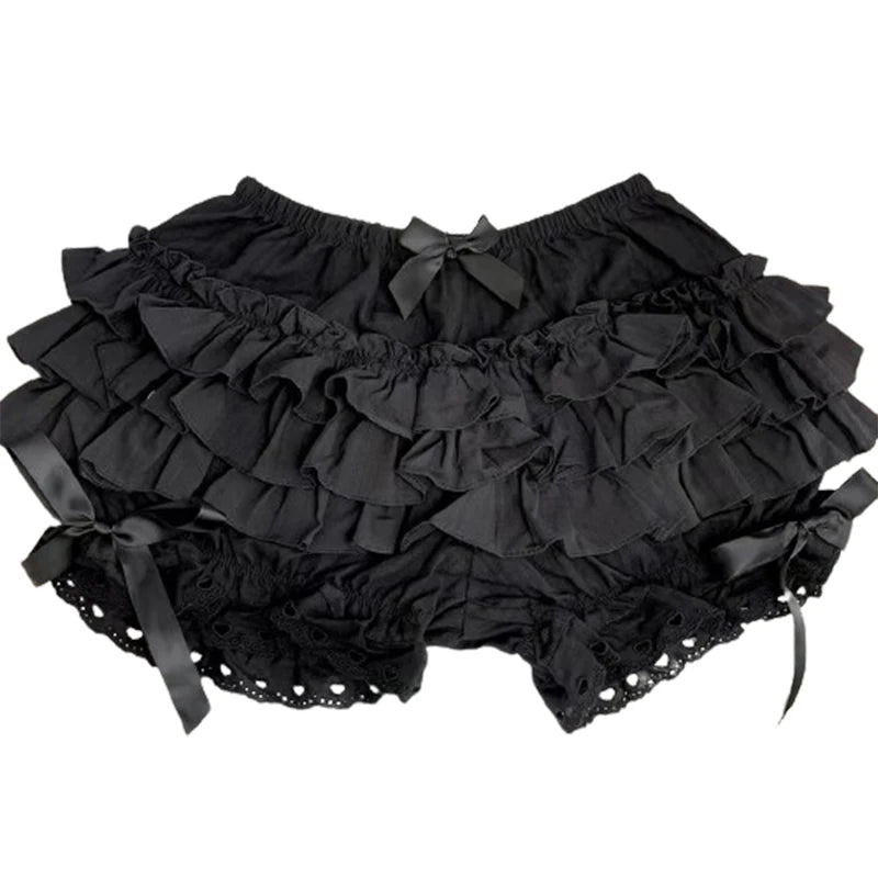 AltGoth Cute Jk Lolita Skirt Shorts Women Mall Goth Fairycore Grunge Streetwear Kawaii Bow Patchwork Cosplay Skirt Shorts Female