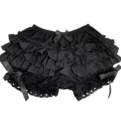 AltGoth Cute Jk Lolita Skirt Shorts Women Mall Goth Fairycore Grunge Streetwear Kawaii Bow Patchwork Cosplay Skirt Shorts Female