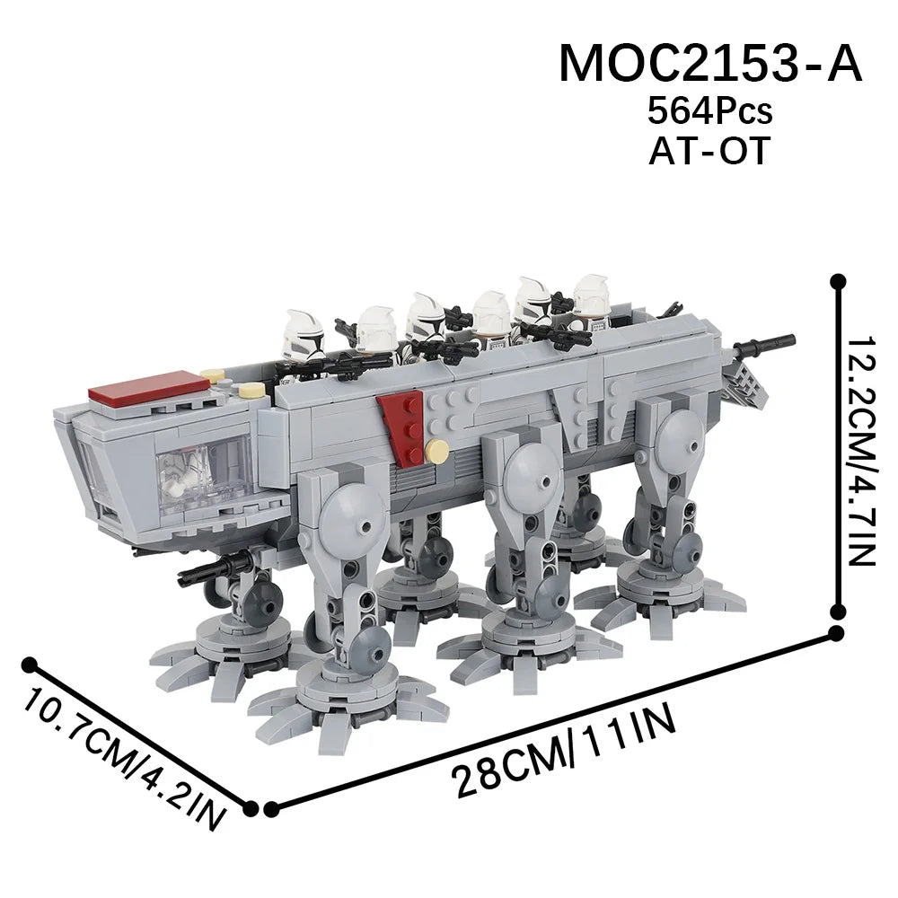 EtherealBe MOC2153-A AT-OT Building Set with 564 Pieces, perfect STEM gift for kids