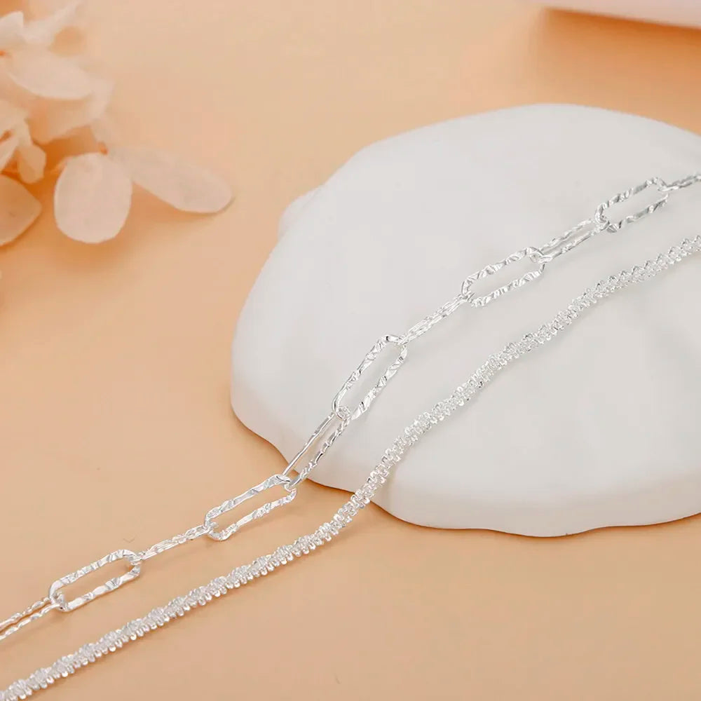 925 Sterling Silver Romantic Bracelet Necklaces For Women Fashion Designer Party Wedding Accessories Jewelry Sets Christmas Gift