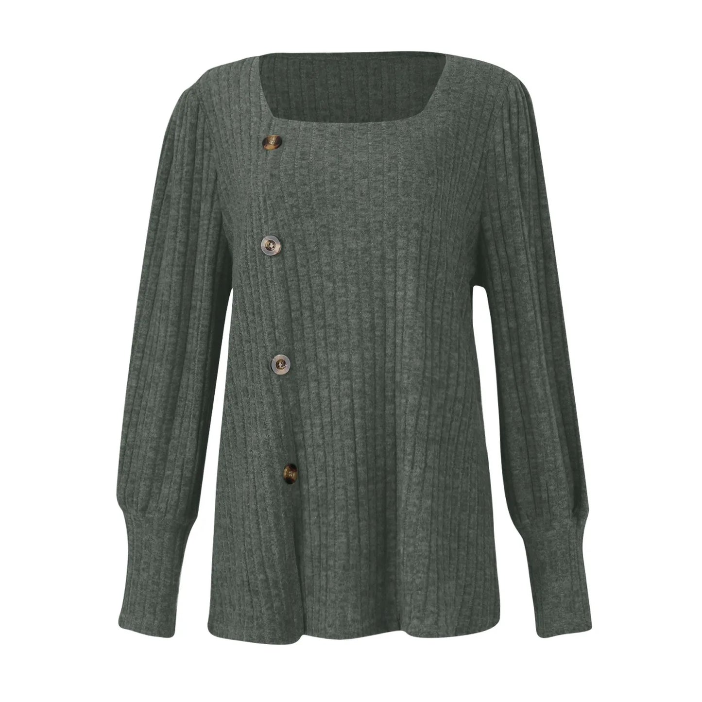 Autumn Elegant Trendy Long Sleeve Comfortable Ladies Top Casual Women's Pullover Simple Design Daily Solid Color Dress up