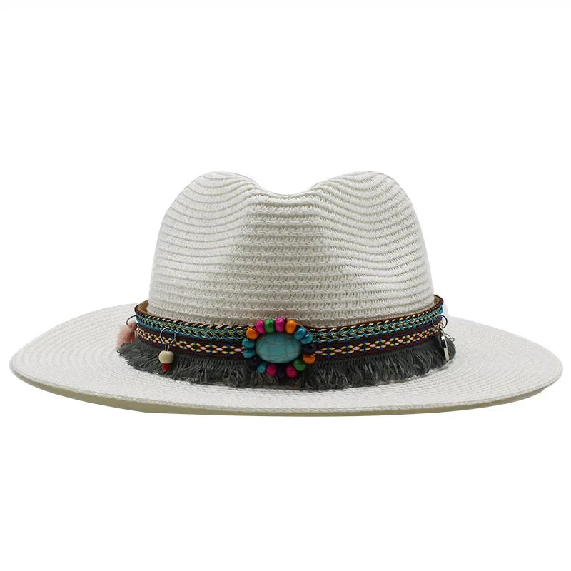 Fashion Panama Hats for Women Men 7 Colors Jazz Fedoras Cooling Sun Hats Summer Breathable Elegant Ladies Party Hat Wholesale
