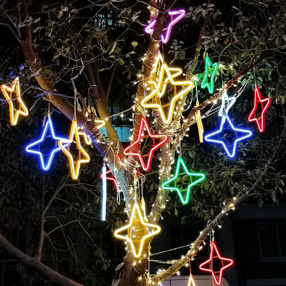 LED String Lights Christmas Tree Decoration 30CM 20CM Rattan Ball Hanging Lamp Holiday Wedding Fairy Garland Light Outdoor Home