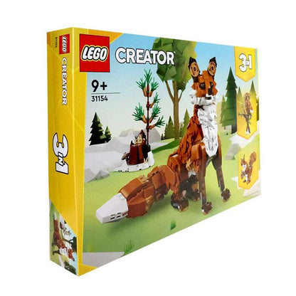 LEGO 31154 Creator 3 in 1 Forest Animals: Red Fox Toy, Transforms to Owl Toy Figure or to Squirrel Toy, Woodland Figures Set