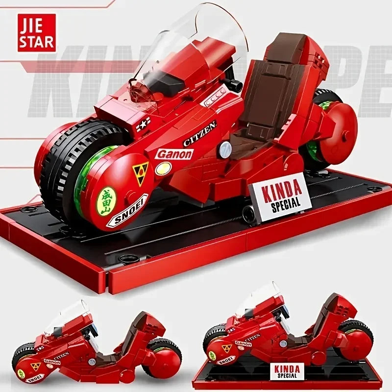 241pcs Motorcycle Building Blocks Toy, Vehicle Model Ornaments, Miniature DIY Building Blocks, Christmas Gift For Boys And Girls