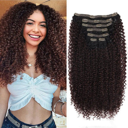 Synthetic Extensions Curly Hair Extensions Clip in 26Inch Kinky Curly Fake Hair Pieces  For Women  And daily wear Or Cosplay