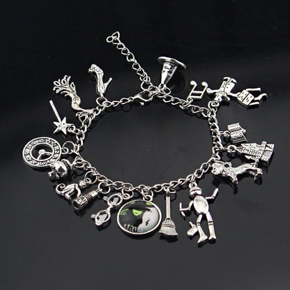 Fashion Wicked Charm Bracelet Wicked the Musical Bangle Jewelry Defy Gravity Elphaba Glinda Crystal Beads Bracelets ﻿