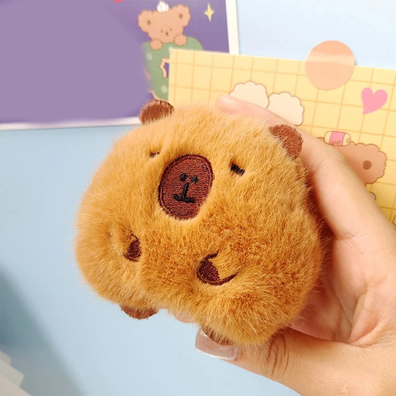 Cute Squeak Capybara Kapybara Key Chain Guinea Pig Plush Toy Pendant Backpack Charms Car Bag Decor Christmas Gift