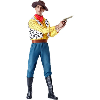 Cosplay Story Woody Costume Sets Cowboy Christmas Dress Unisex Sheriff's Halloween Carnival Dress Up Party Toy Stage Performance